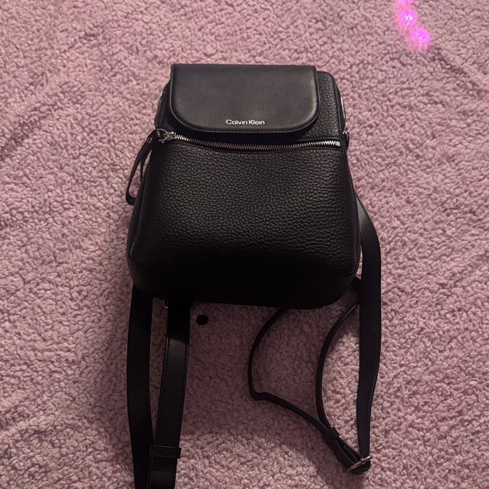 Calvin Klein Black Pebbled Backpack